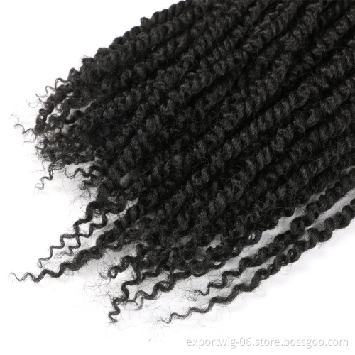 Pre-twisted Passion Twist Crochet Hair Extension 18inch Ombre Color Synthetic Fiber Curly Passion Water Wave Twist Hair
